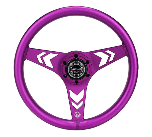 NRG RST-070-PP 330mm aluminum arrow-cutout steering wheel
