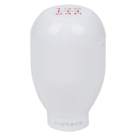NRG SK-100WH-W(5) 42 mm white weighted Type-R shift knob with red 5-speed pattern