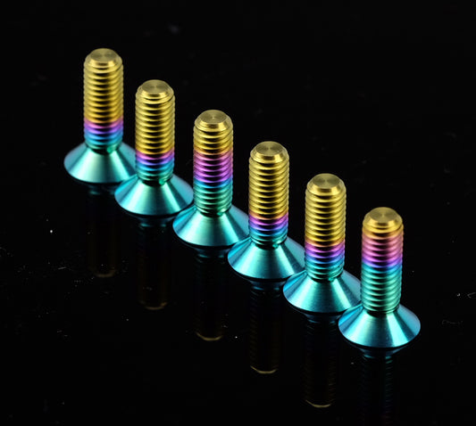 NRG SWS-101TI-MC titanium multicolor conical 12mm steering wheel screw kit