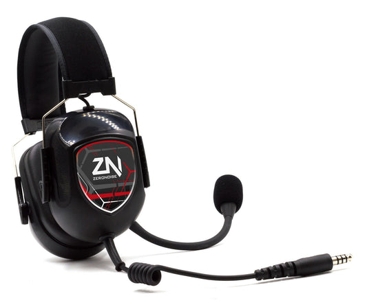 OMP ZeroNoise 6200004 headset with boom microphone, coiled cable and male four-pin Nexus connector