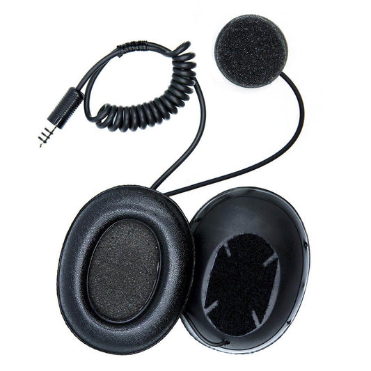 OMP ZeroNoise 6300009 full-face helmet communication kit with ear cups, microphone and male Nexus connector