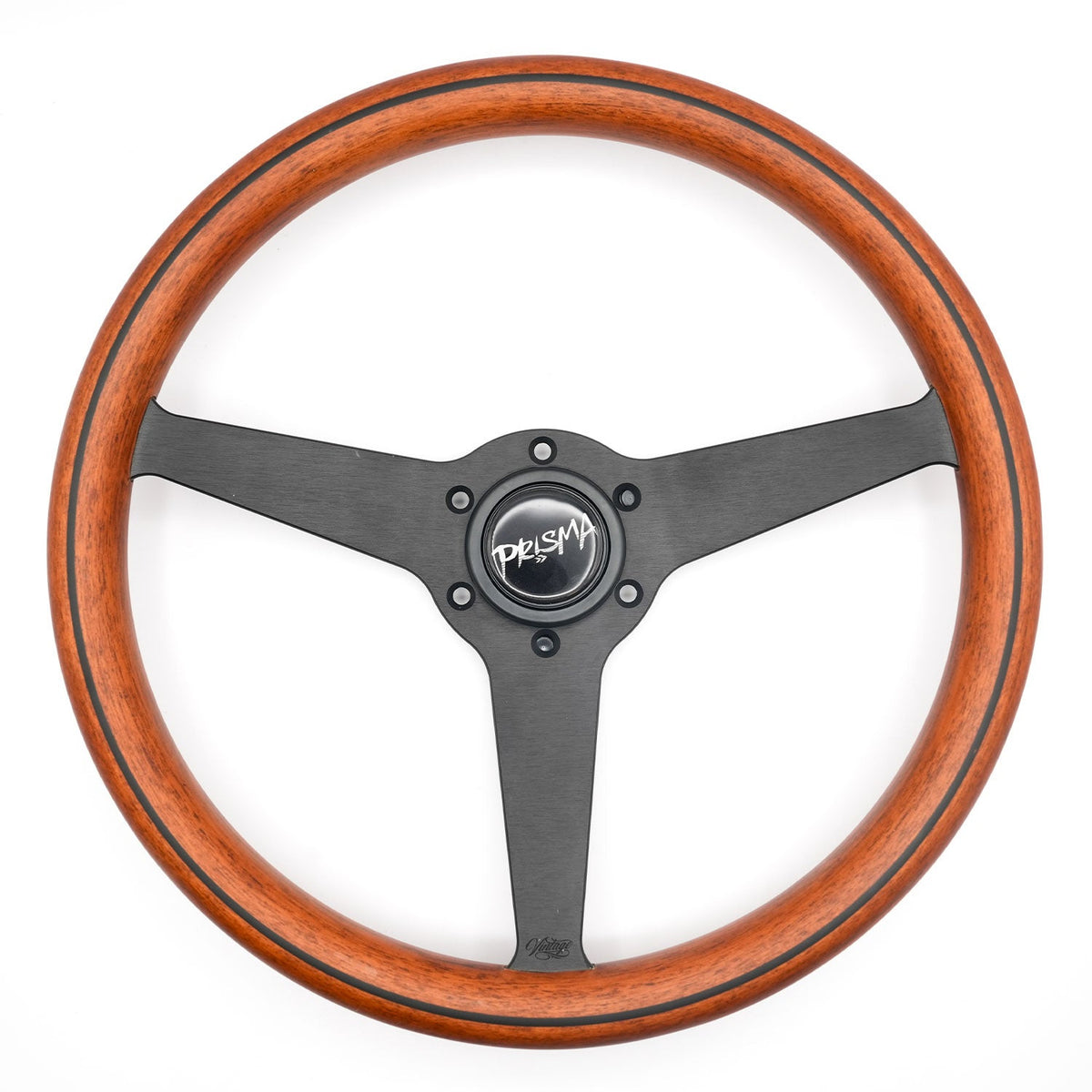 Prisma Vintage Woodgrain 340mm, Plain spokes, Black horn button