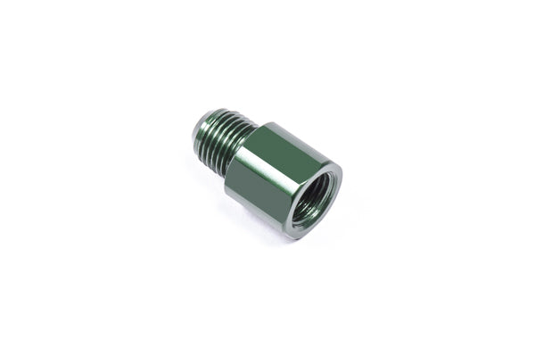 Radium Engineering 14-0121 short M14x1.5 inverted-flare to 6AN male adapter, official manufacturer image