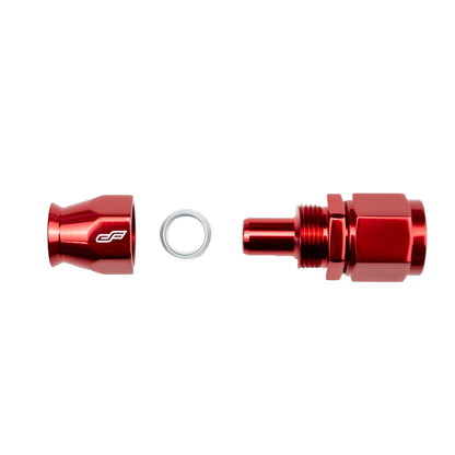 red ptfe 0 degree swivel hose end