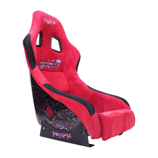 NRG FRP Bucket Seat SPECTRA Edition Ruby Microfiber w/ Confetti Back - Medium
