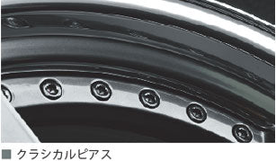 SSR Classical black pierce-bolt finish shown installed on a wheel; finish-option illustration, not a complete wheel