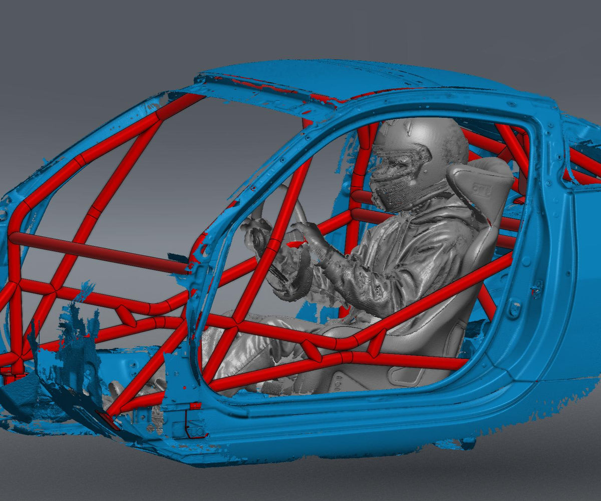 CageKits Nissan 350Z FD Spec cage manufacturer illustration; configuration varies